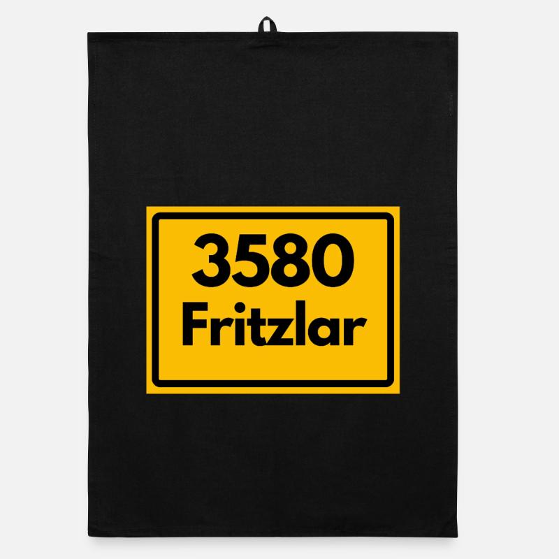 OLD POSTCODE POSTCODE RETRO 3580 FRITZLAR DOMFACH Organic dish towel