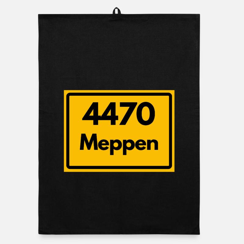 ALTE POSTLEITZAHL PLZ RETRO  4470 MEPPEN  Organic Geschirrtuch