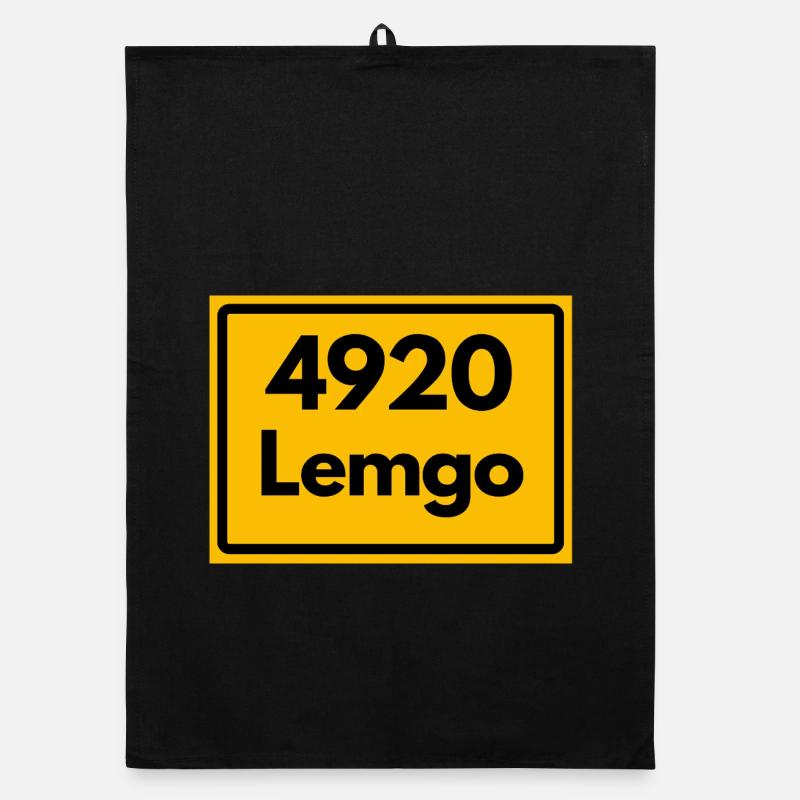 ALTE POSTLEITZAHL PLZ RETRO 4920 LEMGO NRW Organic Geschirrtuch