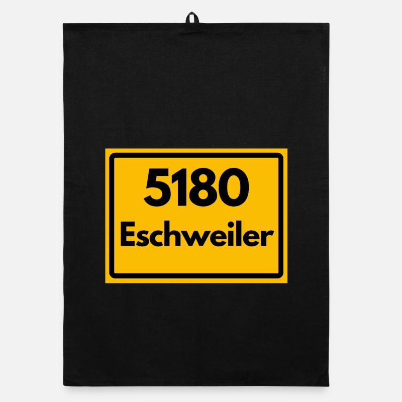 ALTE POSTLEITZAHL PLZ RETRO 5180 ESCHWEILER Organic Geschirrtuch