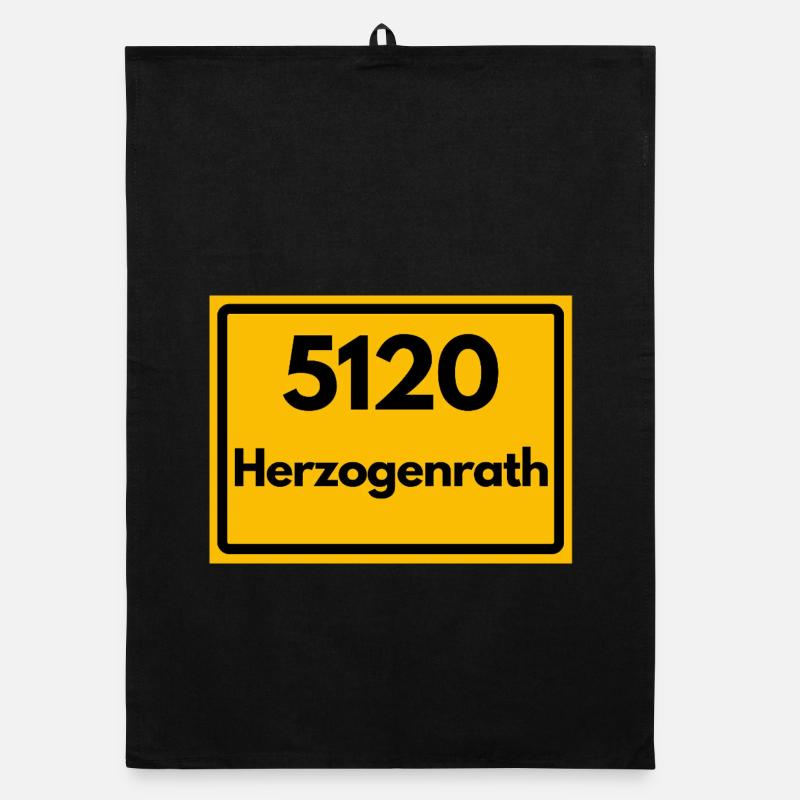 ALTE POSTLEITZAHL PLZ RETRO 5120 HERZOGENRATH Organic Geschirrtuch