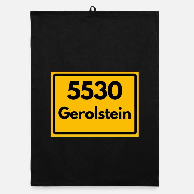 ALTE POSTLEITZAHL PLZ RETRO 5530 GEROLSTEIN Organic Geschirrtuch