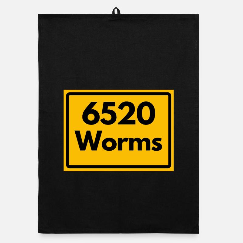 ANCIEN CODE POSTAL RETRO 6520 WORMS Torchon bio