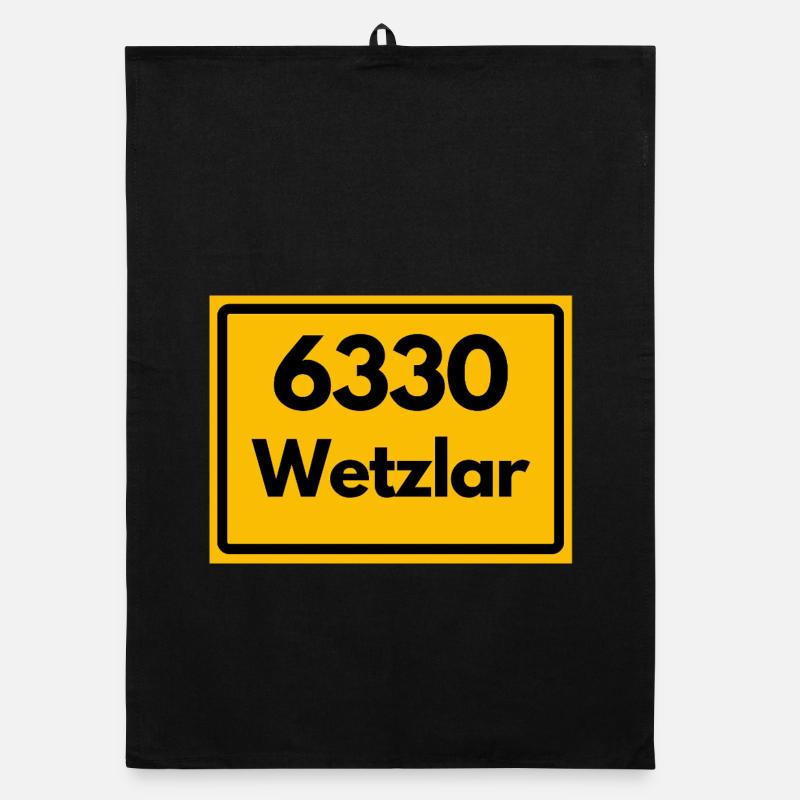 ALTE POSTLEITZAHL PLZ RETRO 6330 WETZLAR Organic Geschirrtuch