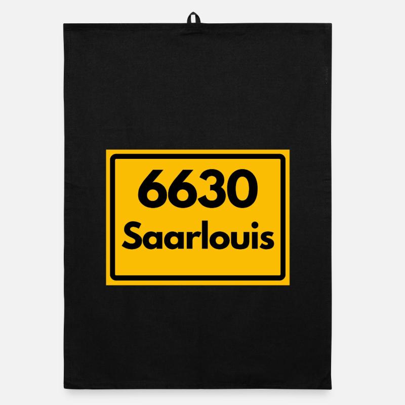 ANCIEN CODE POSTAL RÉTRO 6630 SAARLOUIS HEIMAT Torchon bio