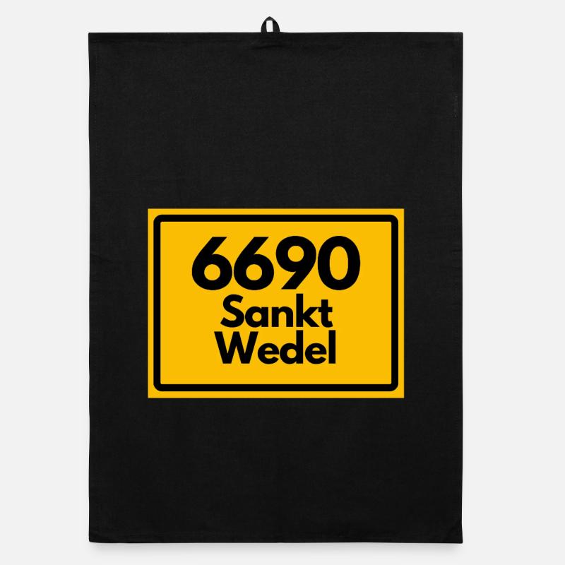 ALTE POSTLEITZAHL PLZ RETRO 6690 SANKT WENDEL HEIM Organic Geschirrtuch