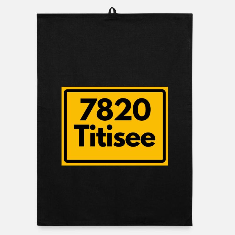 OLD POSTCODE POSTCODE RETRO 7820 TITISEE HEIMAT Organic dish towel