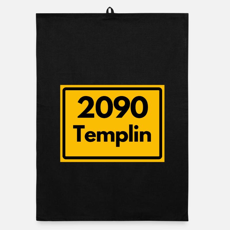 OLD POSTCODE POSTCODE RETRO 2090 TEMPLIN HEIMAT Organic dish towel