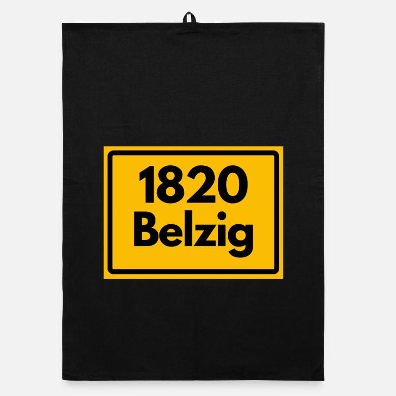 ALTE POSTLEITZAHL PLZ RETRO 1820 BELZIG HEIMAT Organic Geschirrtuch