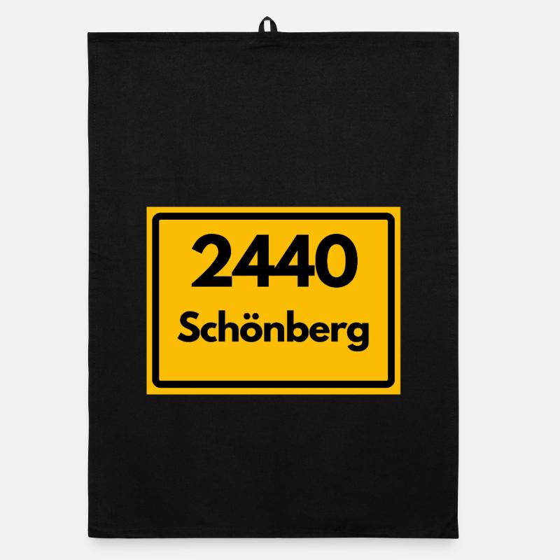 OLD POSTCODE POSTCODE RETRO 2440 SCHÖNBERG HEIMAT Organic dish towel