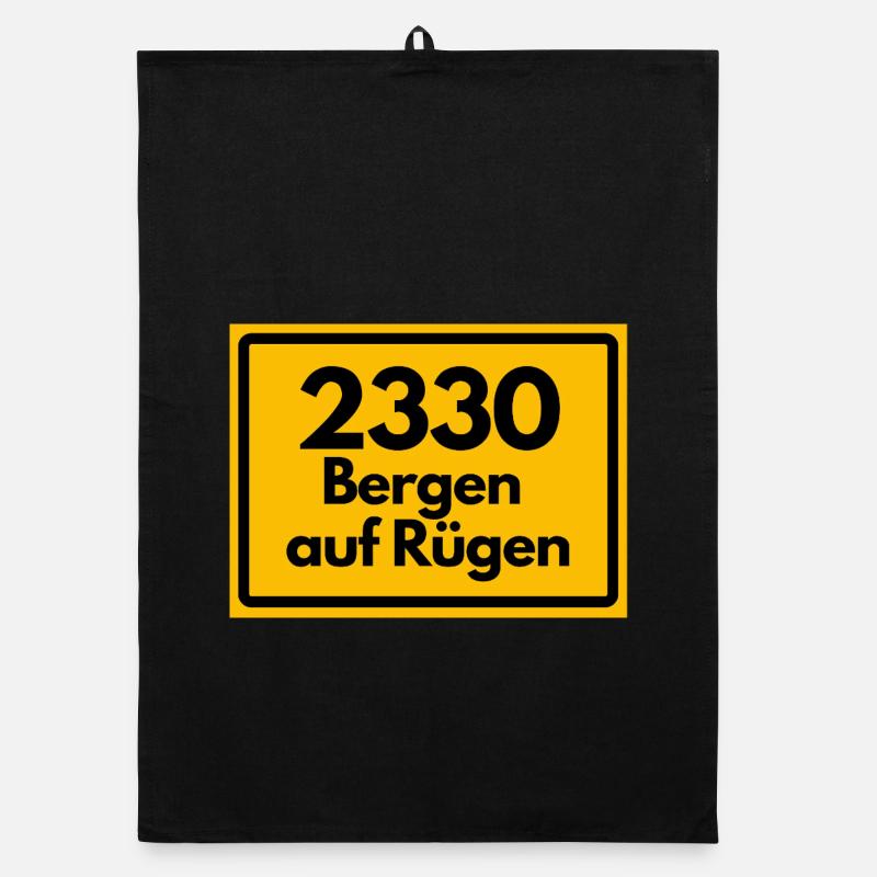 OLD POSTCODE POSTCODE 2330 BERGEN AUF RÜGEN HEIMAT Organic dish towel