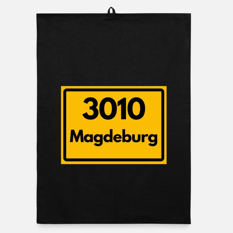 ALTE POSTLEITZAHL PLZ RETRO 3010 MAGDEBURG HEIMAT Organic Geschirrtuch