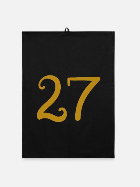 27 - Organic Geschirrtuch - Schwarz - Vorne