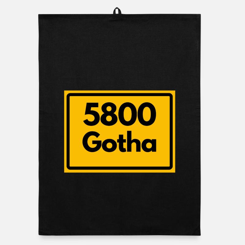 OLD POSTCODE 5800 GOTHA HEIMATSTOLZ ORIGINAL Organic dish towel