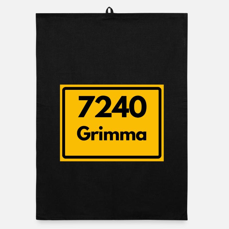 ALTE POSTLEITZAHL 7240 GRIMMA HEIMATSTOLZ SACHSEN Organic Geschirrtuch