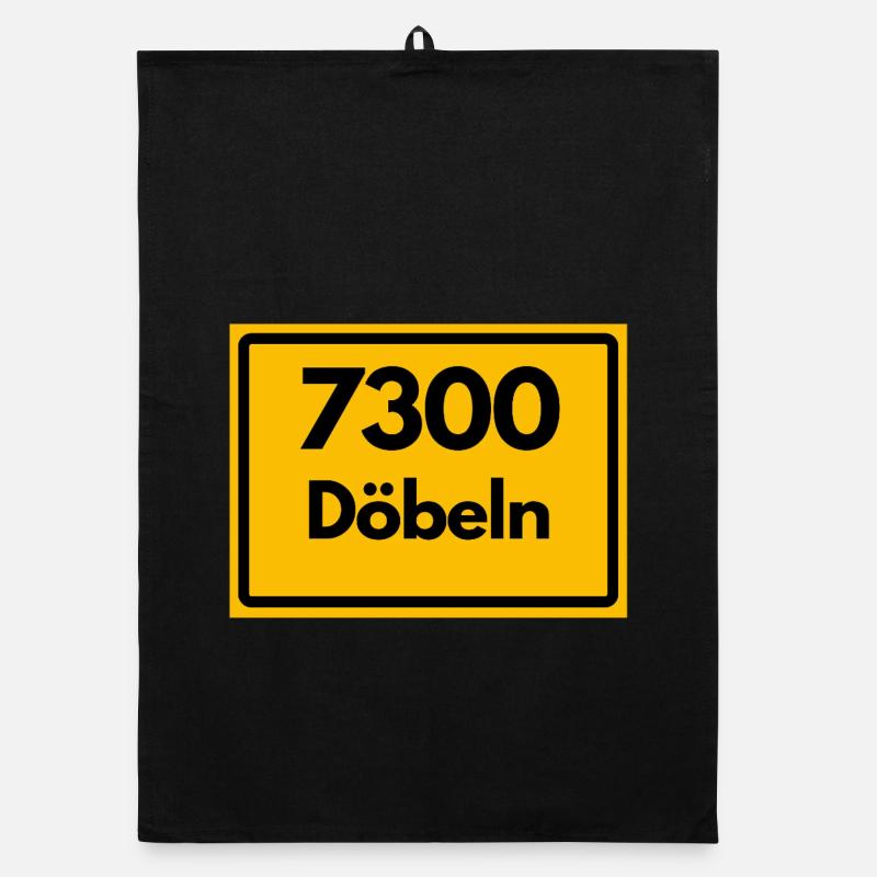ALTE POSTLEITZAHL 7300 DÖBELN HEIMATSTOLZ SACHSEN Organic Geschirrtuch