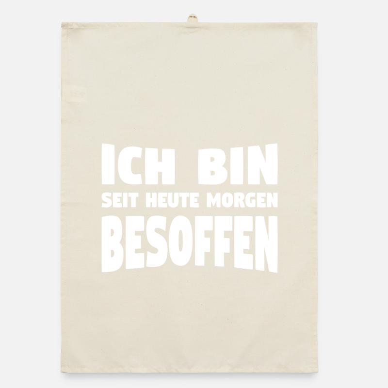 Lustige Sauf Sprüche Organic Geschirrtuch