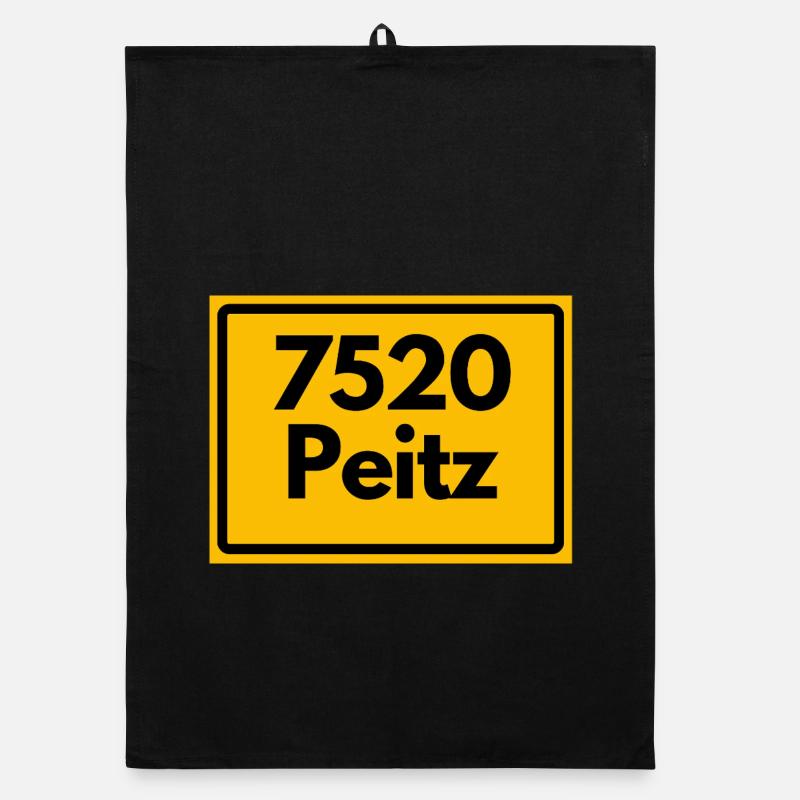 ALTE POSTLEITZAHL PLZ RETRO 7520 PEITZ Organic Geschirrtuch