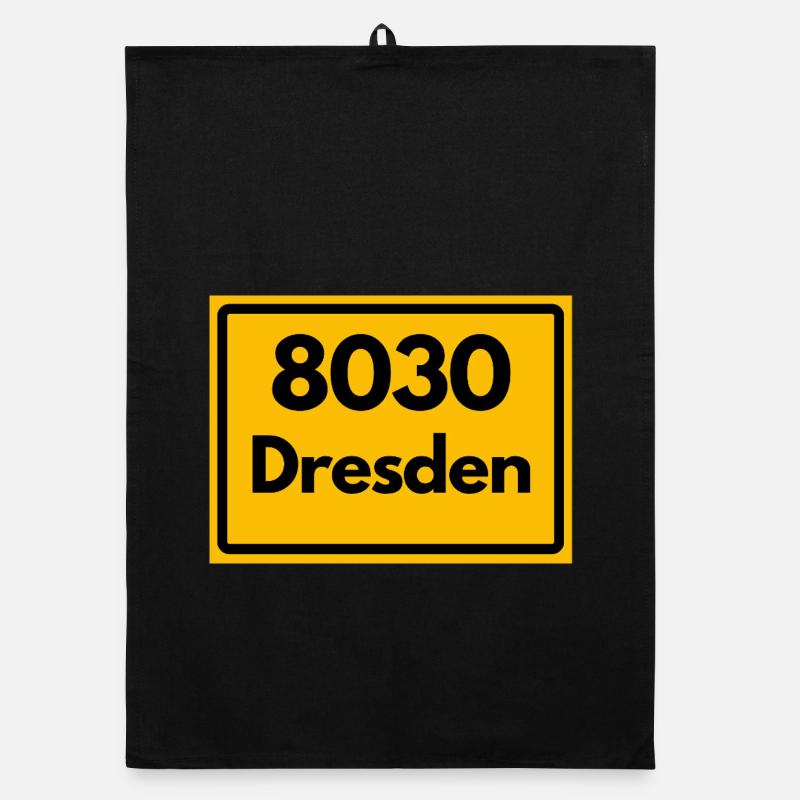 ALTE POSTLEITZAHL PLZ 8030 DRESDEN SACHSEN Organic Geschirrtuch