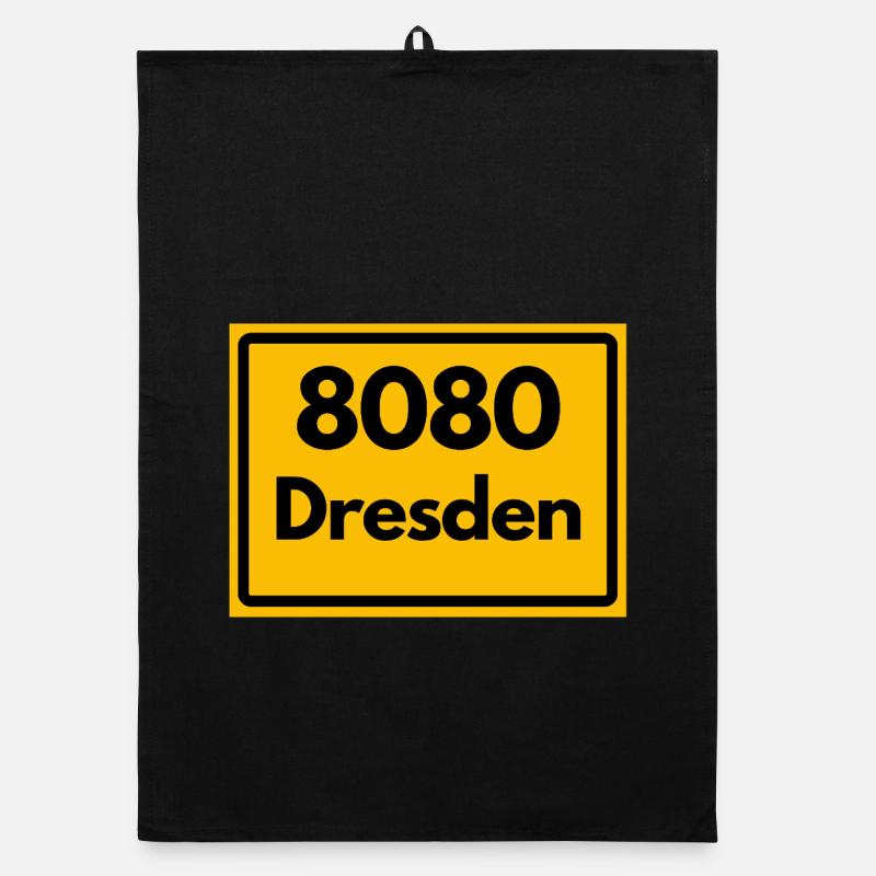 ALTE POSTLEITZAHL PLZ 8080 DRESDEN SACHSEN Organic Geschirrtuch