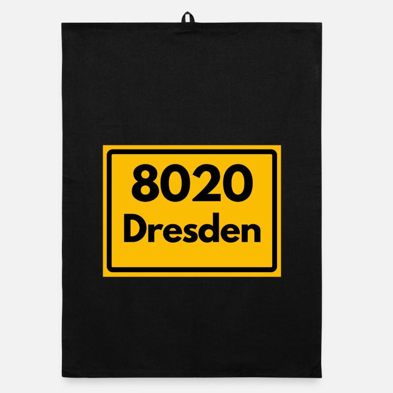 ALTE POSTLEITZAHL PLZ 8020 DRESDEN SACHSEN Organic Geschirrtuch