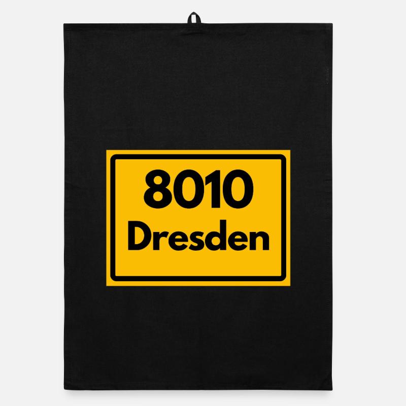 ALTE POSTLEITZAHL PLZ 8010 DRESDEN SACHSEN Organic Geschirrtuch