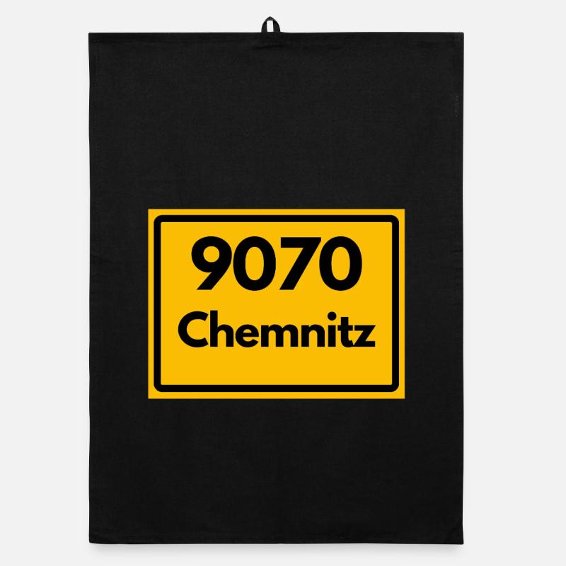ALTE POSTLEITZAHL 9070 SACHSEN CHEMNITZ Organic Geschirrtuch