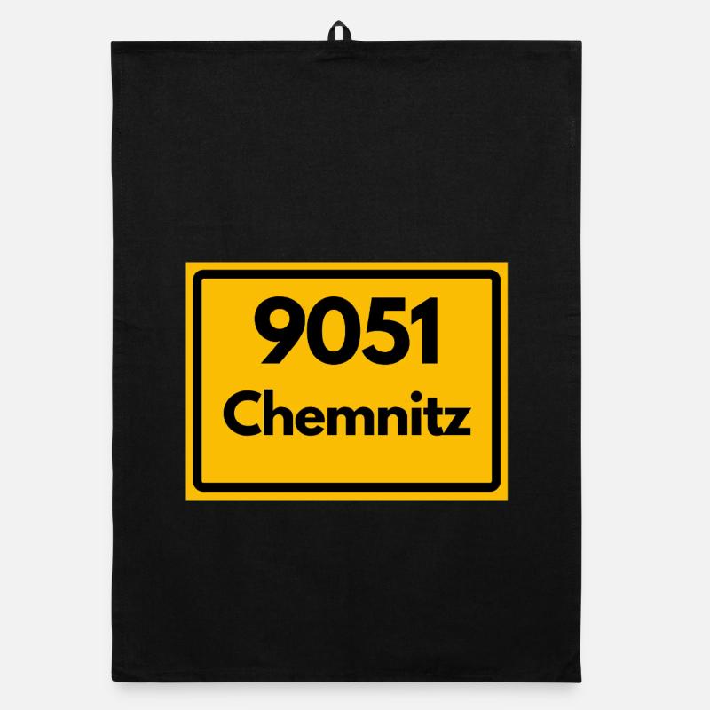 9051 CHEMNITZ SACHSEN RETRO ALTE POSTLEITZAHL PLZ Organic Geschirrtuch