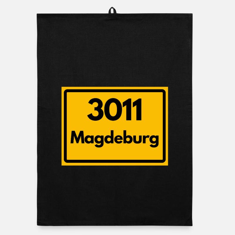 3011 MAGDEBURG DDR RETRO HEIMATSTOLZ OSTALGIE Organic Geschirrtuch