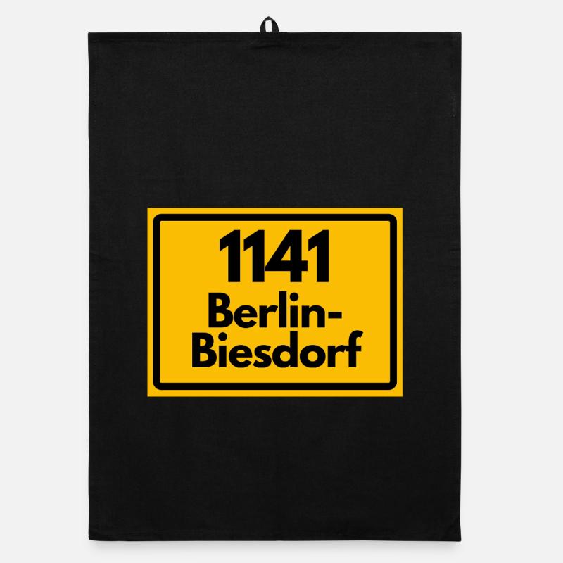 ALTE PLZ 1141 BERLIN-BIESDORF BERLIN Ostalgie  Organic Geschirrtuch
