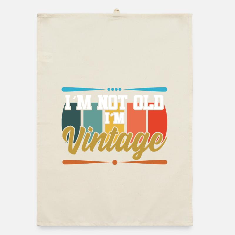 I'm not old textile gift idea Organic dish towel