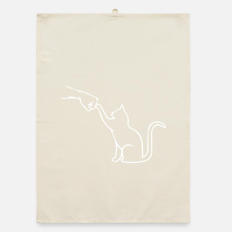 Katzenpapa Katzenliebhaber Katzen Faust Team Organic Geschirrtuch