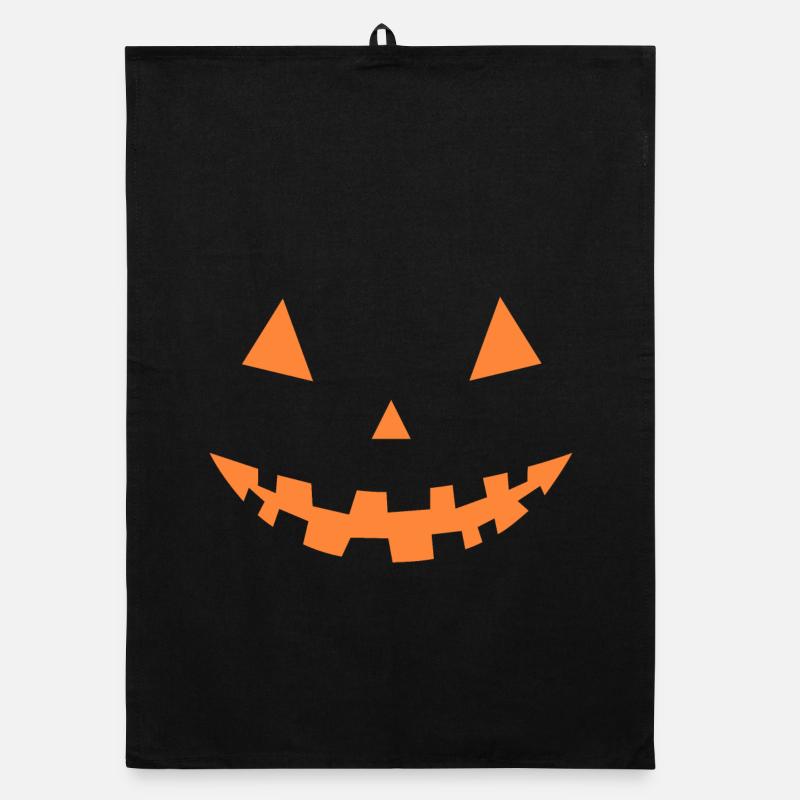 Silhouette Pumpkin Jack-o'-lantern Organic dish towel