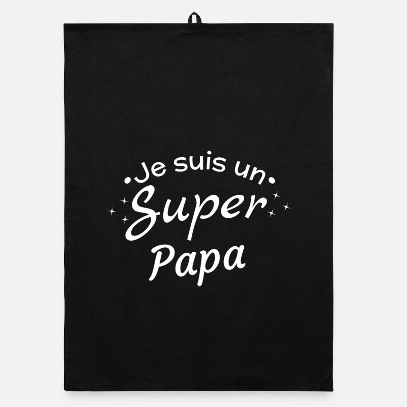 Déclaration de Super Papa Amusante Torchon bio