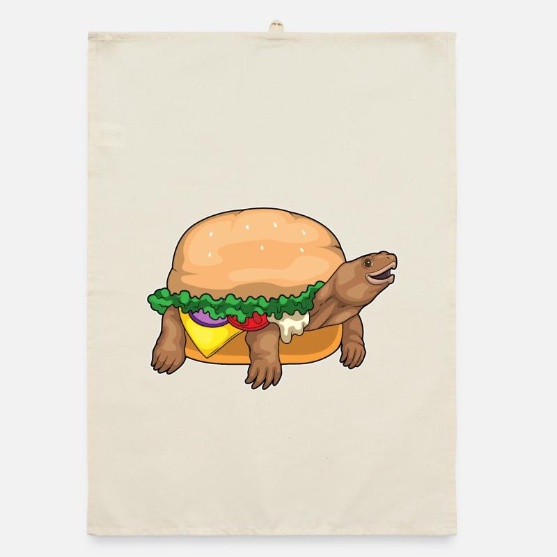 Schildkröte Cheeseburger Organic Geschirrtuch