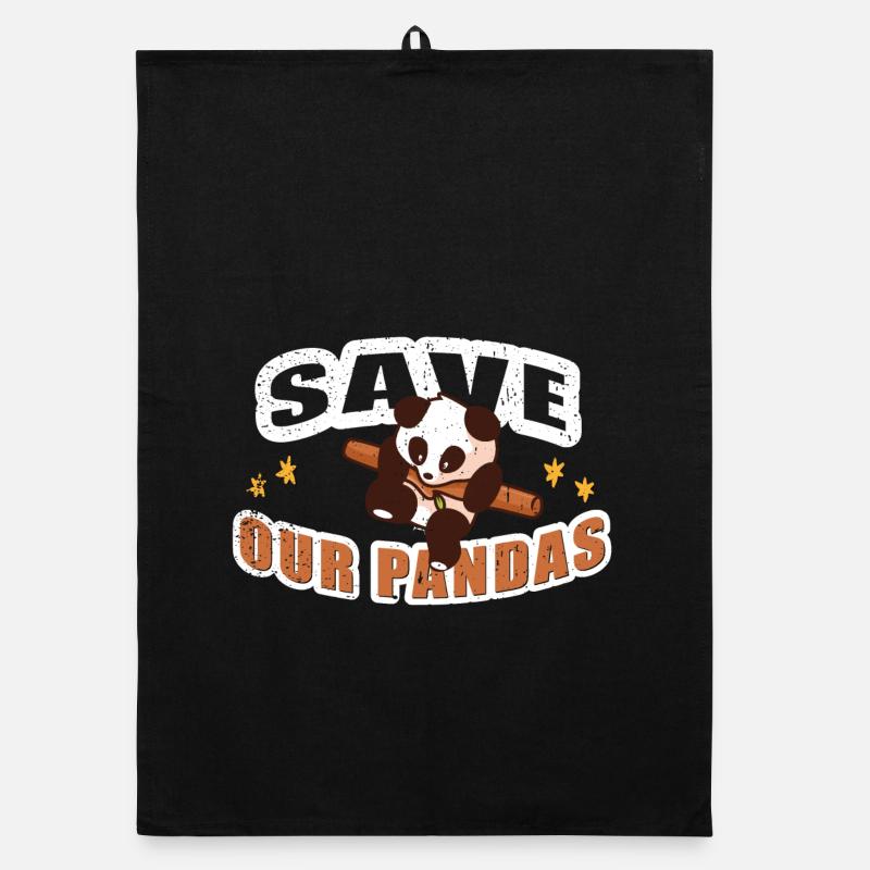 Save our Pandas Organic Geschirrtuch
