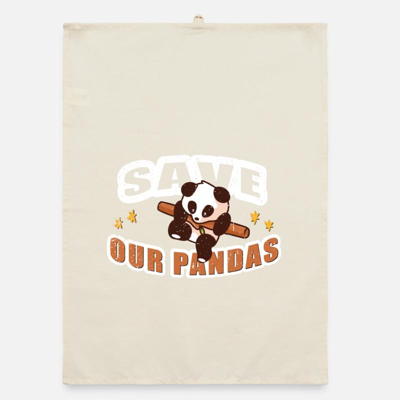Save our Pandas Organic dish towel