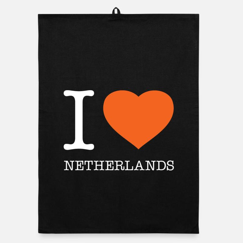 I LOVE NETHERLANDS Organic Geschirrtuch