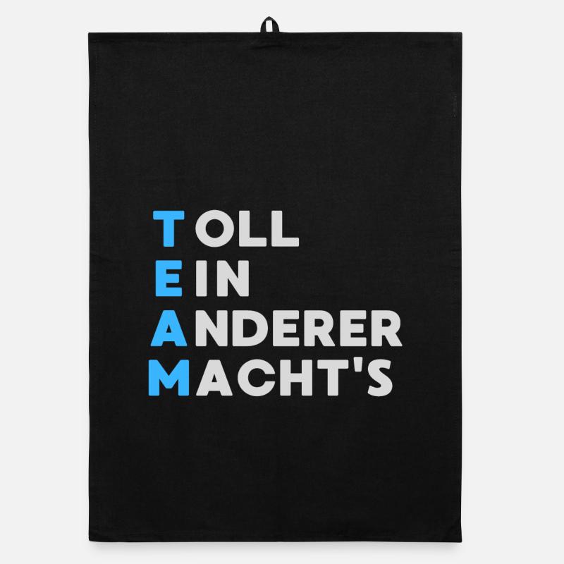 TEAM Toll Ein Anderer Macht`s - Organic Geschirrtuch - Schwarz