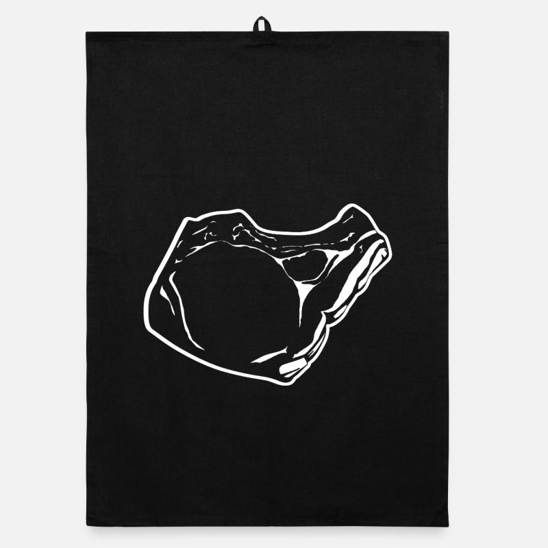 Steak Sketch Organic dish towel