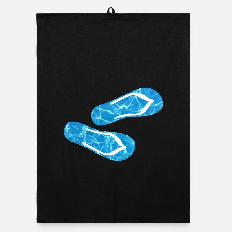 Slippers Pool Flip Flops Camping Water Holidays Fun Organic dish towel