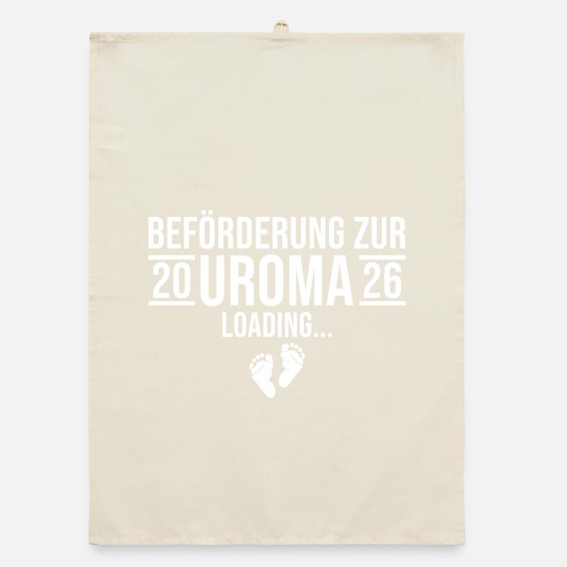 Uroma 2026 loading - Werdende Urgroßmutter Organic Geschirrtuch