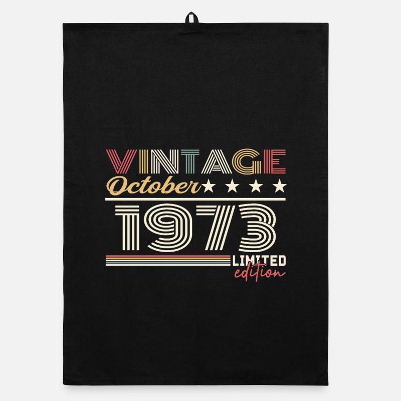 Octobre 1973 rétro anniversaire 1973 Octobre 1973  Torchon bio
