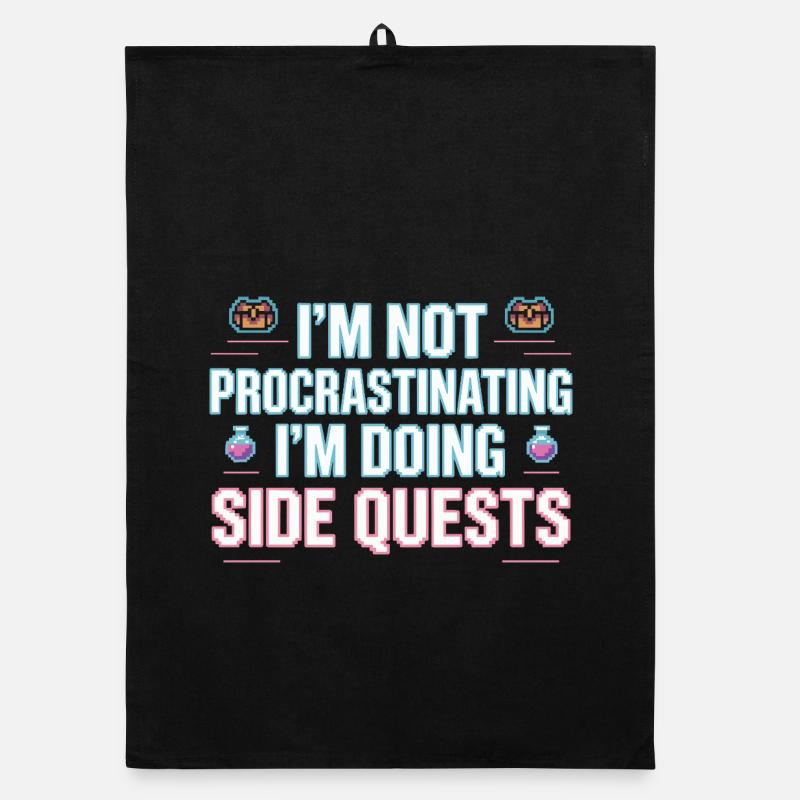 Im Not Procrastinating Im Doing Side Quests Organic Geschirrtuch