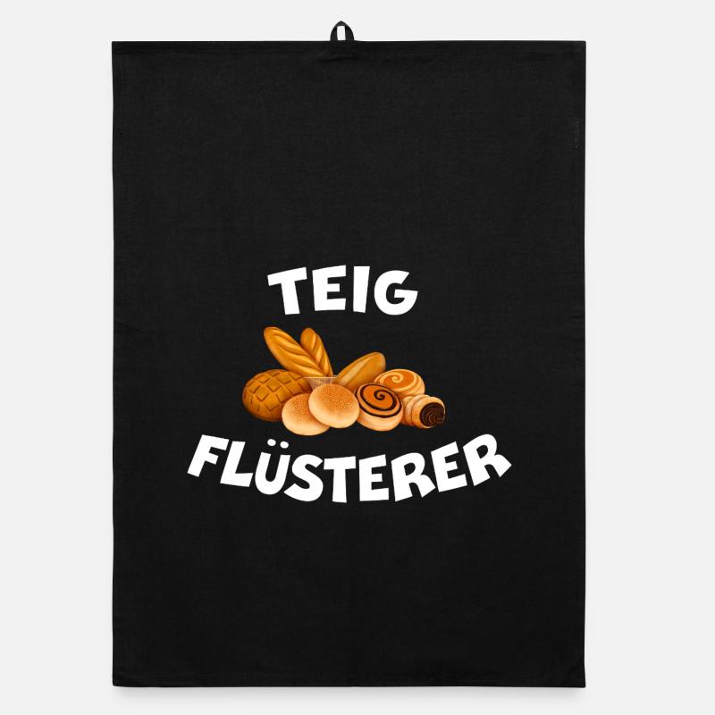 TEIGFLÜSTERER Bäcker Spruch Brot backen Organic Geschirrtuch
