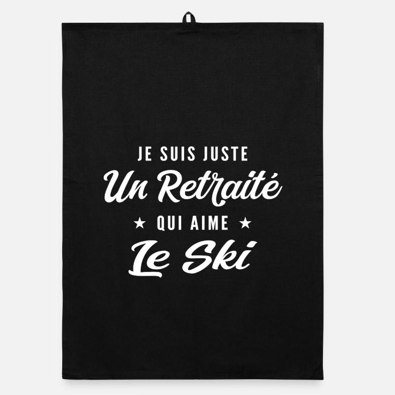 Retraité passionné de ski Torchon bio