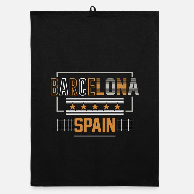 Barcelona Spain Organic dish towel