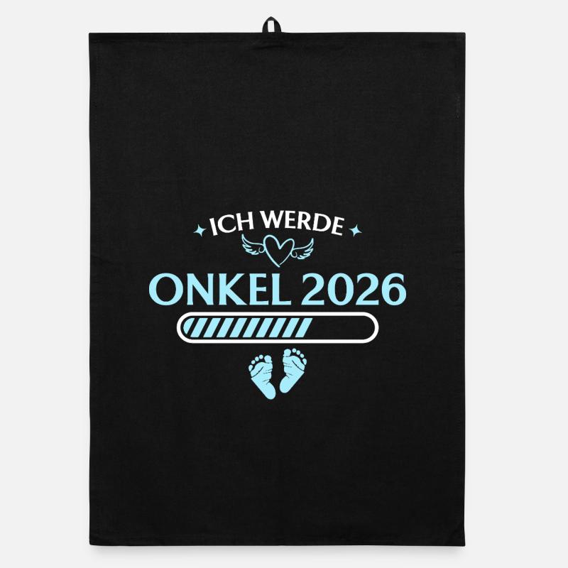Ich werde Onkel 2026 Schwangerschaft ankündigen Organic Geschirrtuch