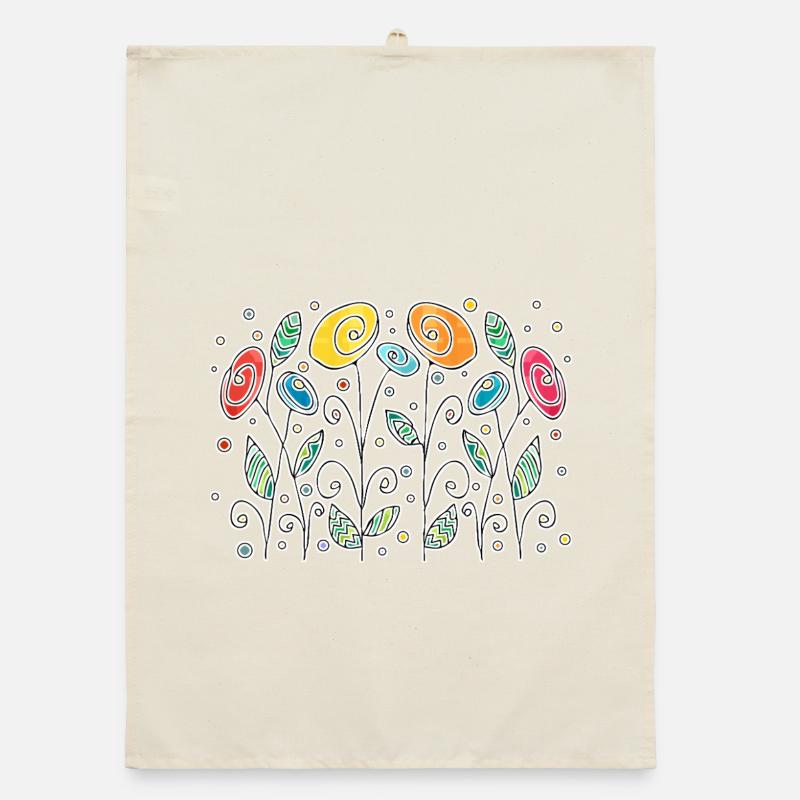 Blumen Organic Geschirrtuch