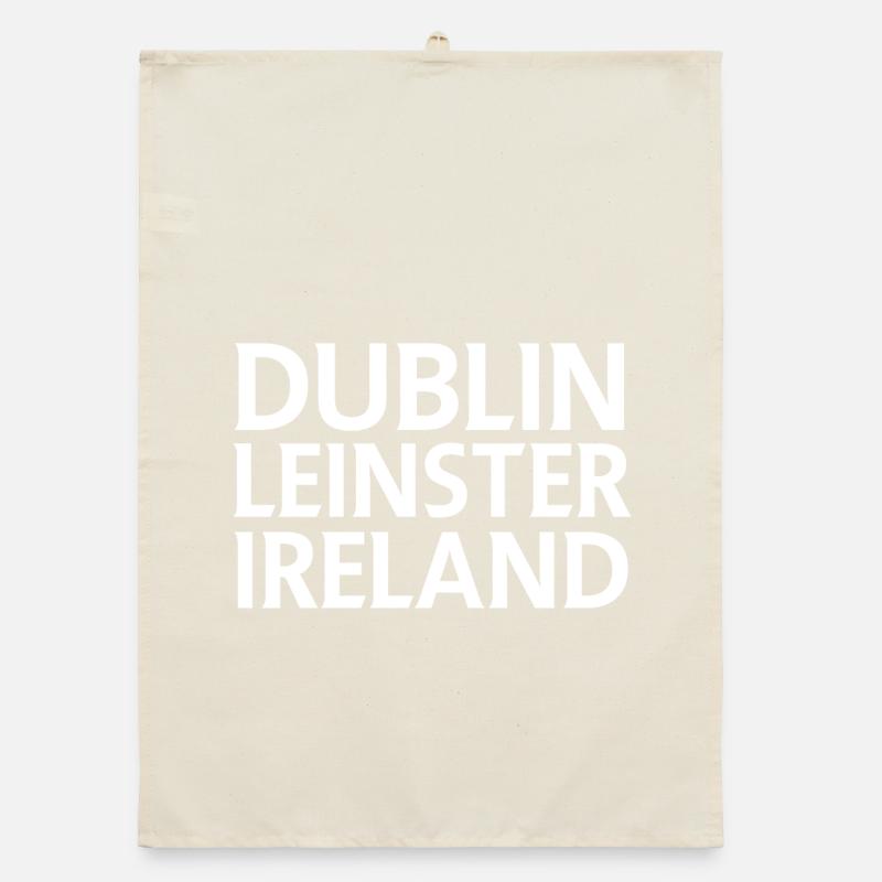 Dublin – Irland Textdesign Organic Geschirrtuch